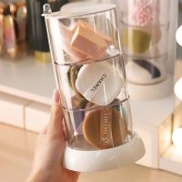 【YD】 Desktop Cosmetics Storage Rotating Dust-proof Makeup Organizer Cotton Swabs Egg Holder Jewelry