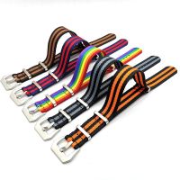 Original ❧✐✲ 20mm 22mm Nylon Watchband Strap Stripe Watch Band Women Men Replacement Rainbow Wrist Bracelet Watch Accessories