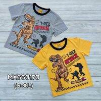 เสื้อเด็ก เสื้อยืดเด็ก ลายไดโนเสาร์ ป้ายแท้ Dinosaur X สำหรับเด็กชาย6-12ปี สินค้าพร้อมส่ง MX660170 (S-XL)