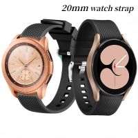 {TATLLr}สายรัดซิลิโคน20มม. สำหรับ Samsung Galaxy Watch 4/5 Active 2 Huawei Watch GT2สร้อยข้อมือสายรัดข้อมือเข็มขัดสำหรับ Amazfit Bip/gts Correa