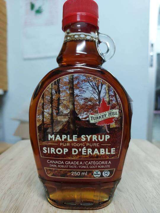 maple-syrup-sirop-derableไซรัป-น้ำเชื่อม-ลีโอเน-แอมเบอร์-ซูการ์ซีน-ตราเทอคีฮิลล์-ขนาด-250-มล