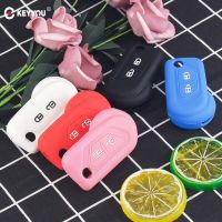 ℗❈✇ KEYYOU Silicone rubber car key cover Shell Fob skin protecter cup set Case For Citroen DS3 2009-2016 Flip Remote Key holder