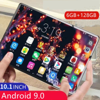 2022 10.1-inch 6G+128GB Android 9.0 WiFi Tablet Bluetooth HD Gaming Tablet Dual Camera + Dual SIM Card