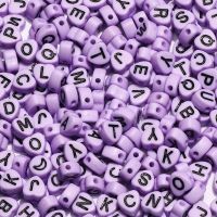 7*4mm Purple Mixed Letter Acrylic Beads Alphabet Loose Spacer Heart Beads For Jewelry Making Diy Handmade Bracelet Necklace DIY accessories and others