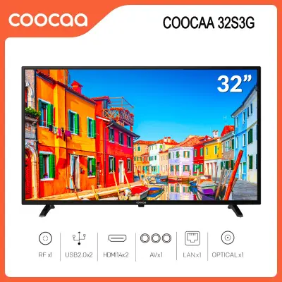 COOCAA 32S3G ทีวี 32 นิ้ว Inch Smart TV LED 2K HD โทรทัศน์ Android9.0 สมาร์ท ทีวี HDR 10 HDMI 32S3G