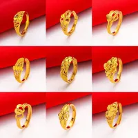 แหวนไม่ลอก แหวนหุ้มทอง⚡ไม่ลอกไม่ดำ⚡ แหวนทอง2สลึง แหวนทองปลอม เหมือนจริงที่สุด แหวนทอง ทองโคลนนิ่ง