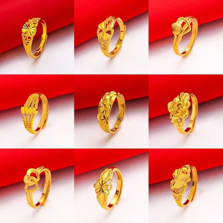แหวนทอง-ประดับพลอย-โกเมน-สไตล์เกาหลี-แหวนผู้หญิง-ปรับไซส์ได้-แหวน-garnet-gold-ring-แหวนพลอยโกเมน