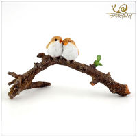 Everyday Collection Miniature resin couple birds on Branch Figurine home decoration art crafts office valentines day gift