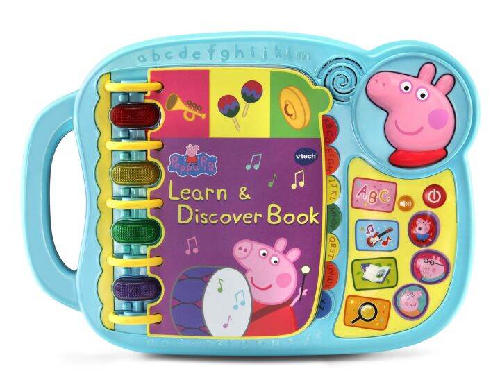 นำเข้า-หนังสือกิจกรรมvtech-peppa-pig-learn-and-discover-book-great-gift-for-kids