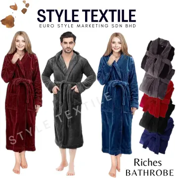 2 Pieces Christmas Couple Matching Dressing Gown Set Xmas Hooded Bath Robe  S-XL | eBay