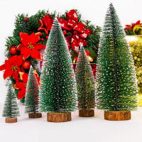 ต้นคริสต์มาสสีเขียว10ซม./20ซม./30ซม./35ซม./40ซม. Mini Christmas Tree Desktop Decoration DIY Pine Needle Tree Decoration Christmas White Cedar Mini Christmas Tree Christmas Decorations For Home 2022