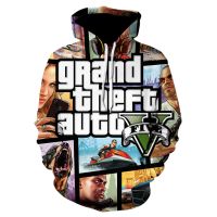 เสื้อฮู้ดดี้สำหรับผู้ชาย,เสื้อฮู้ดแฟนซี GTA 5 3D โจรกรรมรถยนต์แขนยาวสไตล์ตามท้องถนนเสื้อแจ็กเก็ตมีฮู้ดสำหรับทุกเพศคุณภาพสูงสเวตเชิ้ตเล่นเกม Gta5