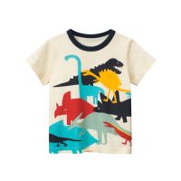 [COD] European and childrens summer new 2023 boy short-sleeved T-shirt dinosaur cartoon baby clothes wholesale