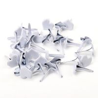 White Heart Brads Scrapbooking Embellishment Fastener Brads Metal Crafts For shoes Decoration 50PCs 13mm CP0646 FD