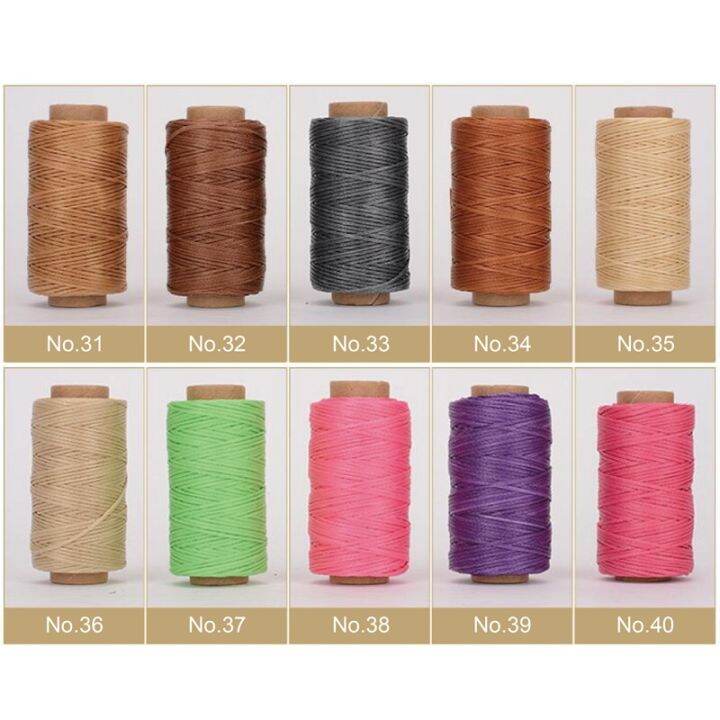 flat-waxed-thread-cord-leather-sewing-hand-stitching-thread-leather-craft-tools-50m-0-8mm