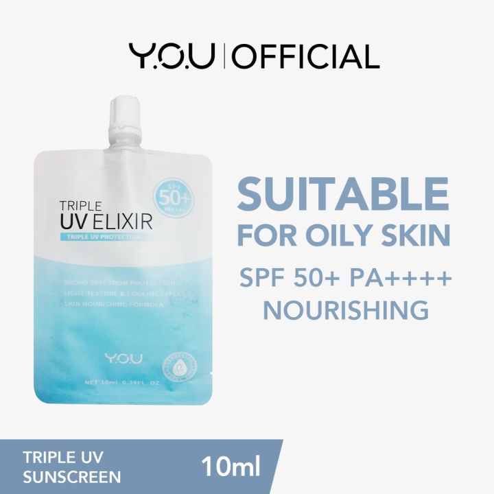 YOU Triple UV Elixir Sunscreen SPF 50 PA (10 ml) | Lazada PH