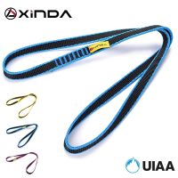 XINDA Escalada สลิงปีนเขาหินกลางแจ้งมืออาชีพเข็มขัด22Kn ยาว60ซม. 150ซม. กว้าง16มม. หนา2.8มม.