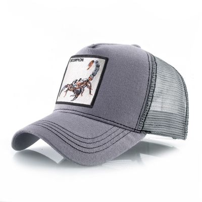 K Four Season Mens Trucker Caps With Scorpion Patch Snapback Hip Hop Baseball Cap For Women Adjustable Unisex Baseball Hats