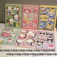 8ชิ้น/เซ็ตการ์ตูนน่ารักสุดๆ A5 Pochacco/Kuromi/Melody/Cinnamoroll/Purin เครื่องเขียนนักเรียนสมุดบันทึกสมุดบันทึกสันห่วงแผนกำหนดการ Notepad (หน้าปกครอง)