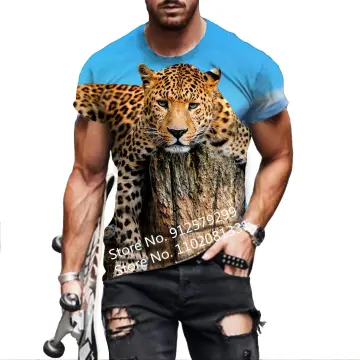 New Brand Cheetah T Shirt Leopard Animal T-shirt 3d Print Men