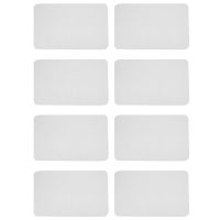 Set of 8 Transparent Place Mats Washable White Dining Table Place Mat Plastic Non-Slip Anti-Fouling Heat Resistant