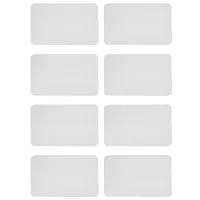 Set of 8 Transparent Place Mats Washable White Dining Table Place Mat Plastic Non-Slip Anti-Fouling Heat Resistant