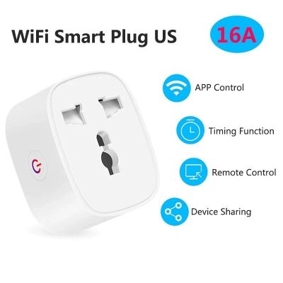 Wifi Smart US Plug Power Adapter 16A 2 Pin Japan US To Universal EU UK AU Socket Outlet Timmer Voice Remote Control Google Home Ratchets Sockets
