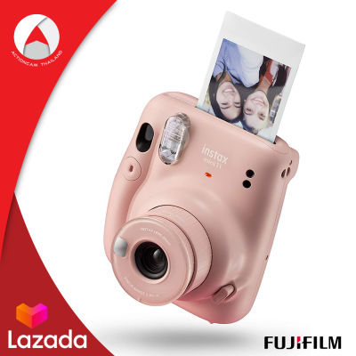 Fujifilm Instax Camera mini 11 กล้องอินสแตนท์ กล้องโพลารอยด์ Instant Camera สีชมพู Blush Pink (ประกันศูนย์ 1 ปี) พิมพ์รูปจากกล้องได้ ด้วยแผ่นฟิล์ม Instax