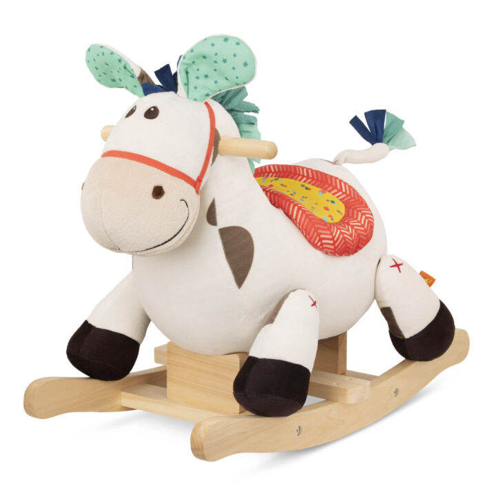 B. Toys Wooden Rocking Horse Pony - Rodeo Rocker for Toddlers and Kids ...