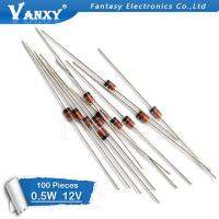 100 pcs 0.5 w 12 v BZX55C12 1/2 w FAZER-35 Diodos Zener