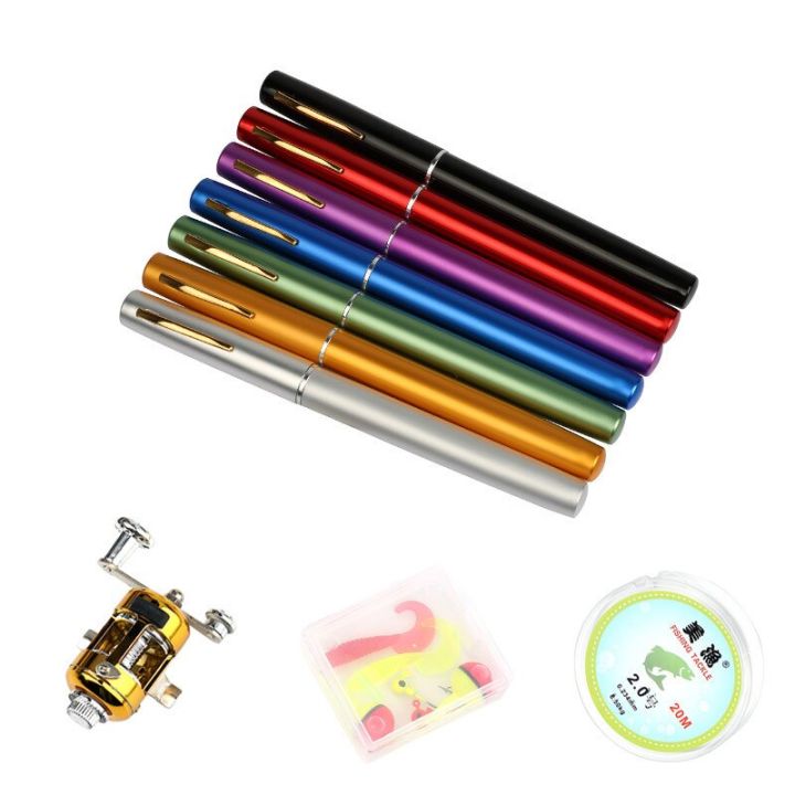 1m-telescopic-mini-portable-pocket-pen-carbon-reel-aluminum-alloy-spinning-ultralight-fish-poleset-rod-wheel-accessories-wire-fishing-reels