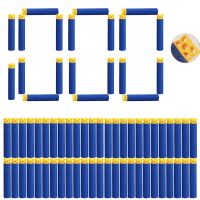 1000/500/300/200 Pcs Blue Hollow Eva Soft Refill Bullets Foam Darts 7.2cmx1.3cm For NerfElite Series Kids Toy Gun Accessories