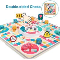 Kids Toys Flying chess 4 6 years old parent child interactive game chess board childrens board game toys puzzle jump checkers