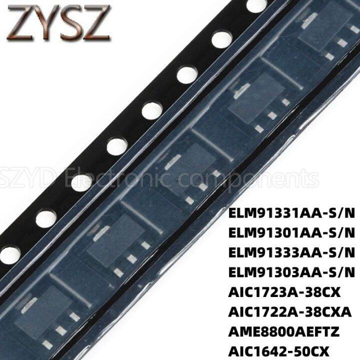 100pcs-sot89-elm91331aa-s-n-elm91301aa-s-n-elm91333aa-s-n-elm91303aa-s-n-aic1723a-38cx-aic1722a-38cxa-ame8800aeftz-aic1642-50cx-electronic-components