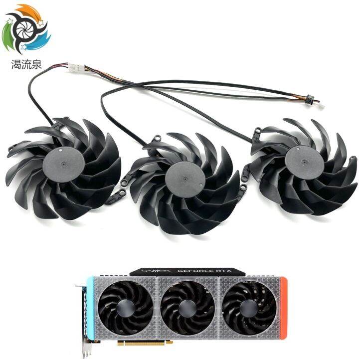 InRobert 95MM CF1010U12S 12V 0.45A 7Pin Video Card Fan For ASUS ROG Strix RTX 3090 3080 3070 3060 Ti GPU Graphics Card Fan (Fan-A