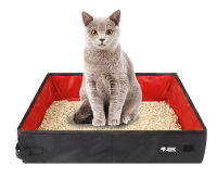 Folding Travel Cat Litter Box Dog Toilet Tray Folding Cat Litter Bedpan Waterproof Outdoor Foldable Cat Litter Box