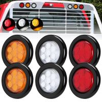 2inch Round led Side Marker Lights Truck Side Lights 12V Trailer Lorry Clearance Lights Rear tali stop lamp Yellow Red White