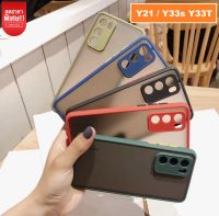 เคส Vivo Y21 เคส Vivo Y33s เคส Vivo Y33T ใช้ร่วมกัน เคสขอบสีกันกล้อง เคสวีโว่ Y21 สวยและบางมาก เคสโทรศัพท์