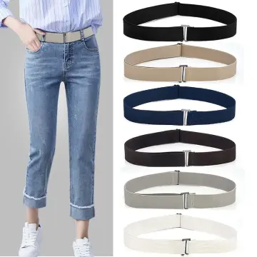 No Show Women Stretch Belt Invisible Elastic Web Strap Belt with Flat  Buckle for Jeans Pants Dresses. : : Clothing, Shoes & Accessories