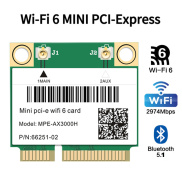 Thẻ PCI-E Mini Wifi 6 2400Mbps Thẻ Wifi Không Dây Cho Intel AX200 2.4G