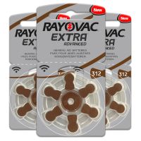 ﹍✢ 60 PCS Hearing Aid Rayovac Extra Zinc Air Batteries A312 312A ZA312 312 PR41 Hearing Aid Battery A312