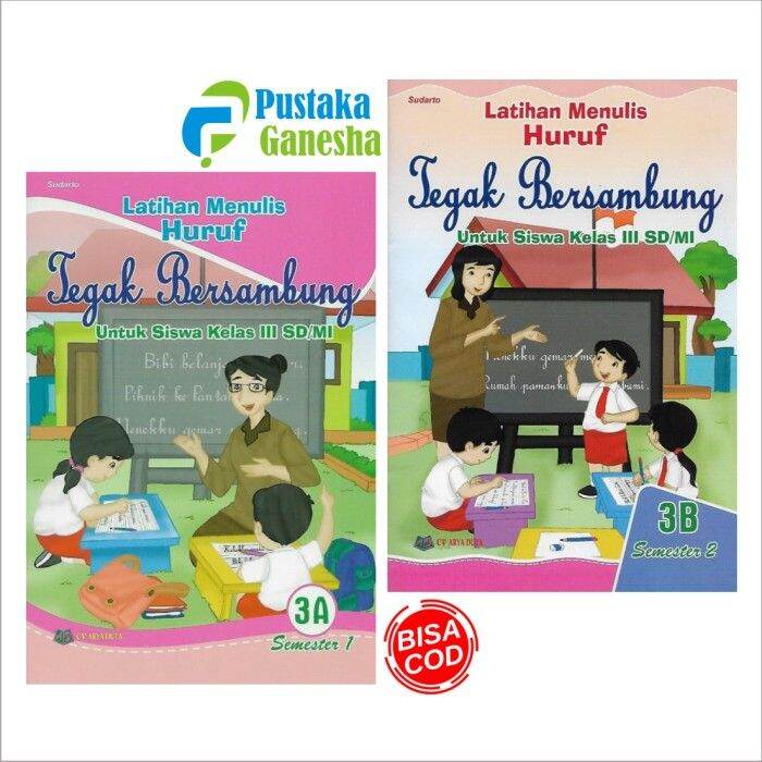 Buku Latihan Menulis Huruf Tegak Bersambung / Sambung Kelas 3 SD MI ...