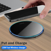 15W Fast Qi Wireless Charger สำหรับ ulefone ARMOR 10 11 11T 12 5G Power ARMOR 13 14 PRO MAX Wireless CHARGING Pad breathing LIGHT