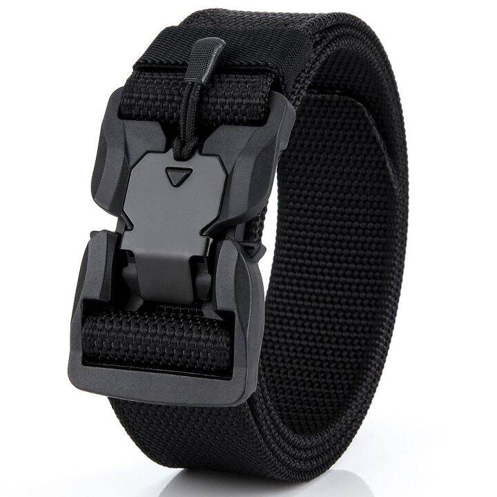 leisure-magnetic-automatic-nylon-commando-army-tactical-canvas-belt-buckle-multi-function-male-fan-labor-pants-belt