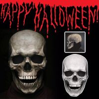 【Ready Stock?】 Halloween Mask Movable Jaw Full Head Skull Helmet Horror Scary Cosplay Musk Party Decor 2022