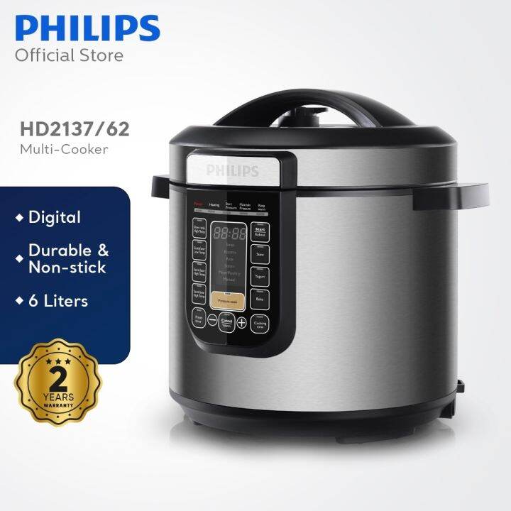 PHILIPS [8-in-1] 6 Liters Multi Cooker Pressure Cooker Rice Steamer 12 ...