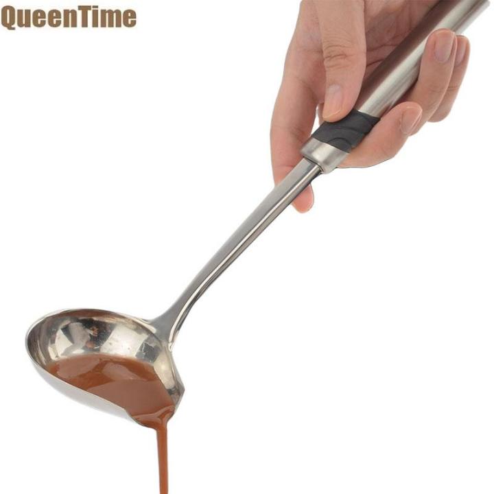 2021queentime-stainless-steel-spout-ladle-pouring-soup-spoon-long-handle-sauce-scoops-for-cooking-creative-tableware-kitchen-tool