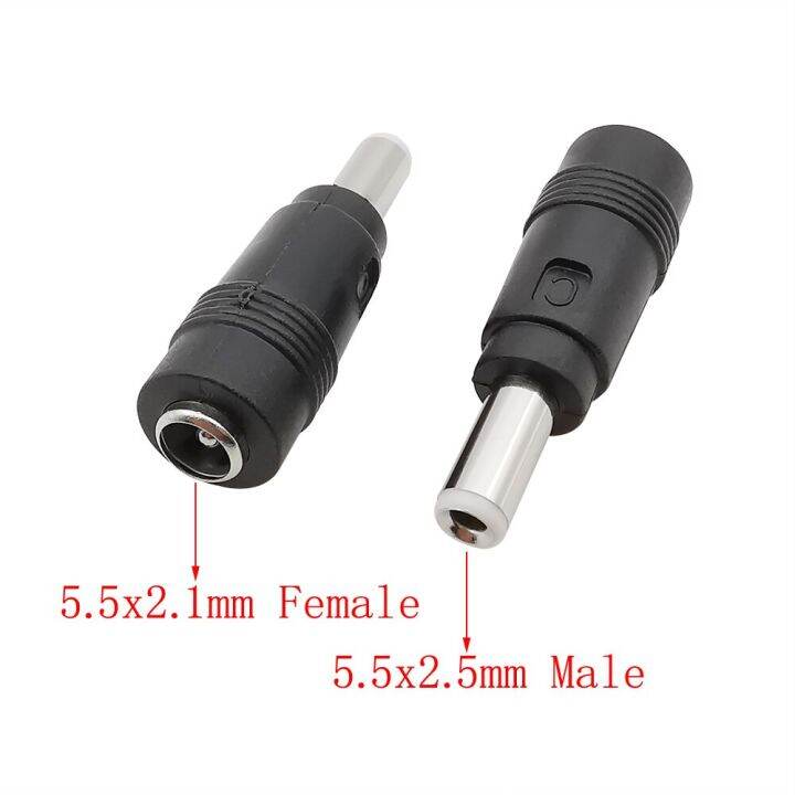 5-2-1pcs-dc-female-5-5x2-1mm-to-male-5-5mm-x-2-5-mm-dc-power-plug-jack-connector-converter-barrel-adapter-plugs-connectors-watering-systems-garden-hos