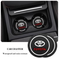 【CW】 2pcs Car Coaster Badge Cup Holder Anti slip pad Silicagel water Prius Avensis Rav4 Auris Yaris Verso