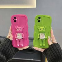 Arizino เคส OPPO Reno 8T 5G Reno 8T 4G Reno 8Z 5G Reno 7Z 5G Reno 8T 5G Reno 6 5G Reno 5G Reno 5G Reno 2F 5G Reno 2Z ลายผีเสื้อ3DViolent bearเคสโทรศัพท์ซิลิโคนใส่หมีน่ารัก